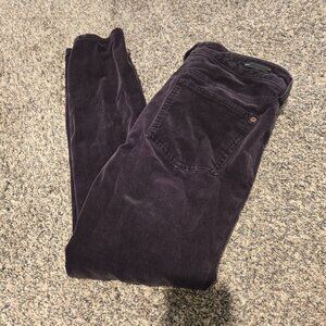 Pilcro and the Letterpress Anthropologie High Rise Skinny Corduroys Gray 27